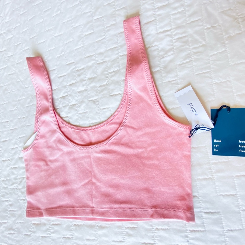 ARITZIA WILFRED FREE KOS Tank In Polka Pink M NWT - Picture 8 of 12